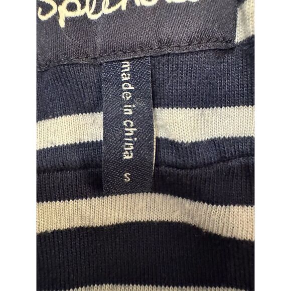 Splendid Women's Blue Denim Jacket Striped Hood. Size Small. - Picture 16 of 16